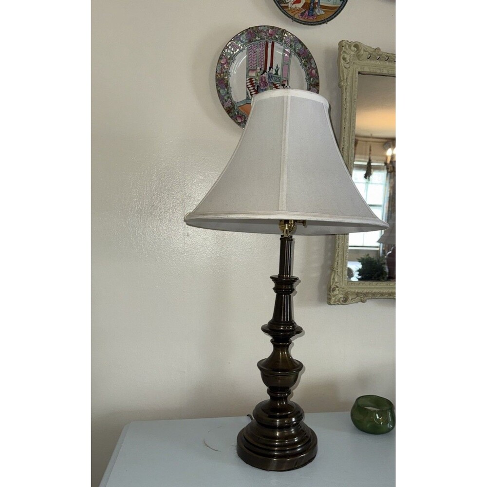 Vintage Stiffel Brass Table Lamp - Heavy - No Shade